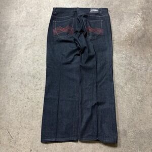Y2K Baggy Southpole JNCO Style Black Denim Jeans Skater Wideleg 40x33
